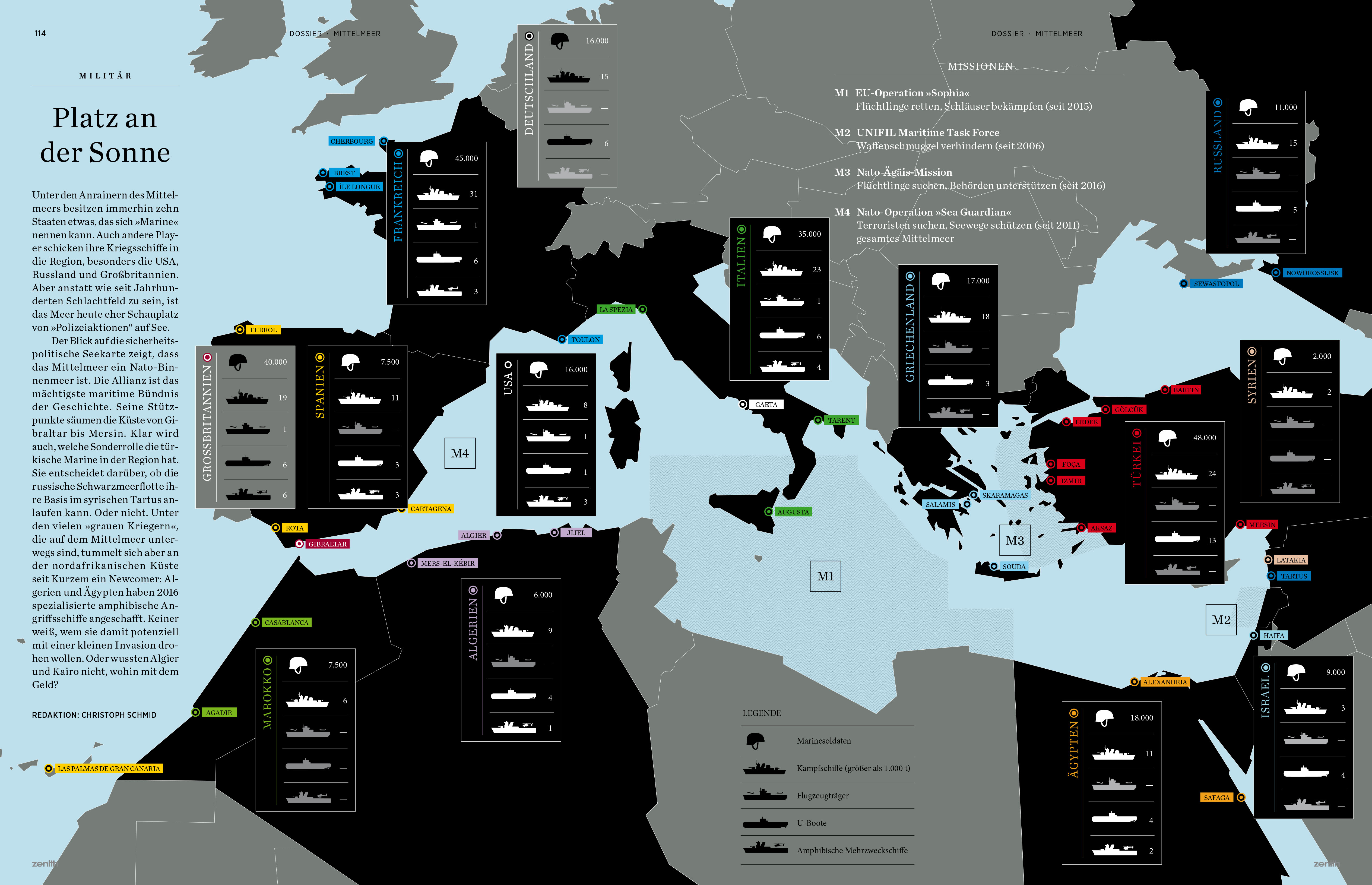 Die Marine im Mittelmeer  Marine im Mittelmeer