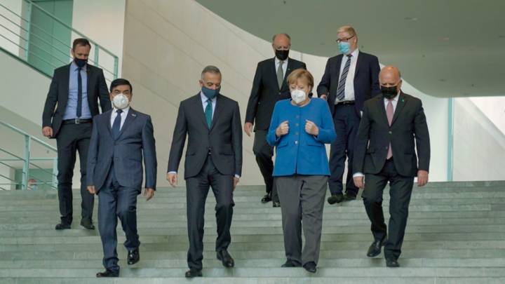 Mustafa Al-Kadhimi trifft Angela Merkel