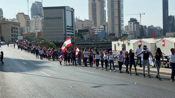 Organisation der Proteste im Libanon 